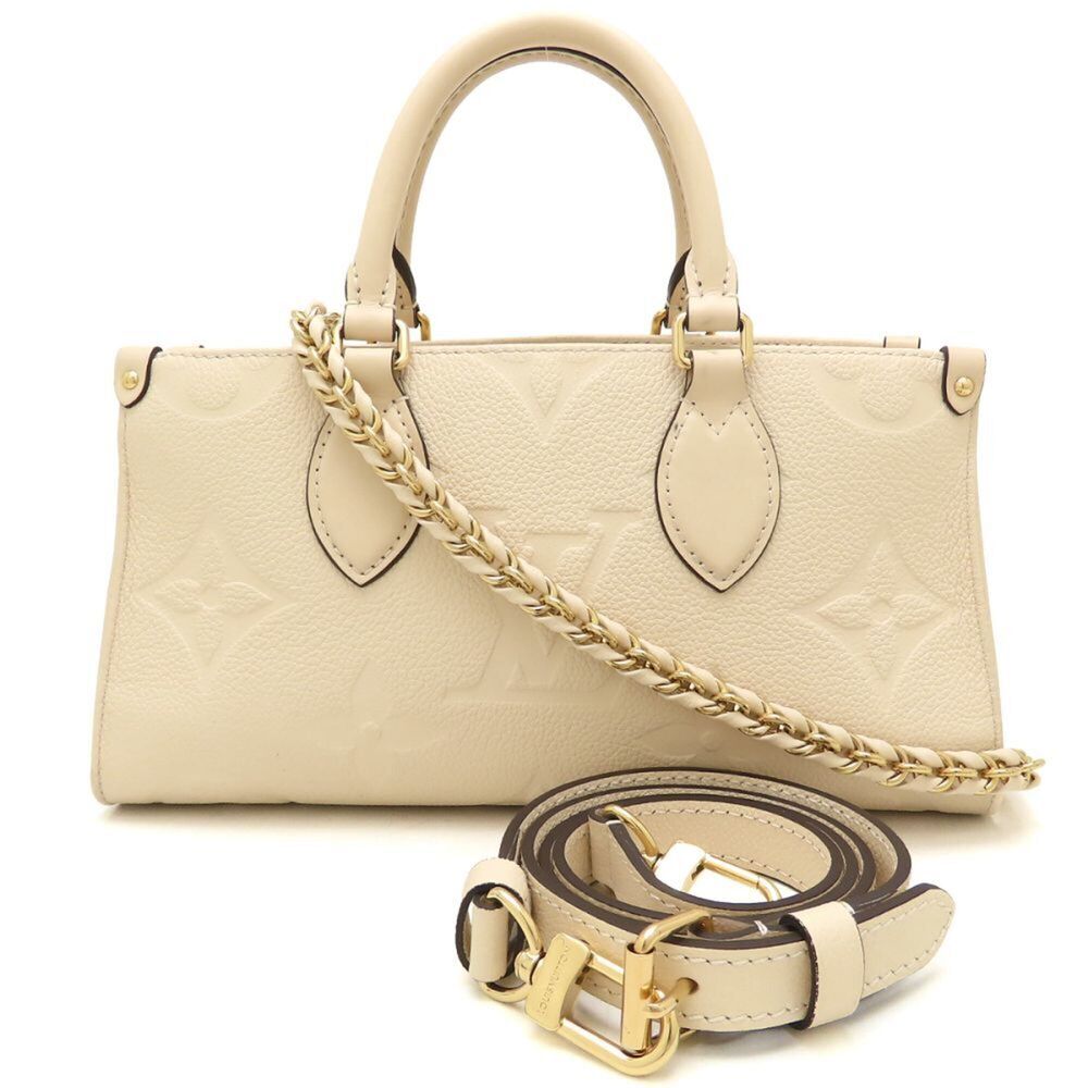 LOUIS VUITTON Monogram Empreinte OnTheGo EW M23698 3-Way Shoulder Bag, Cream,...